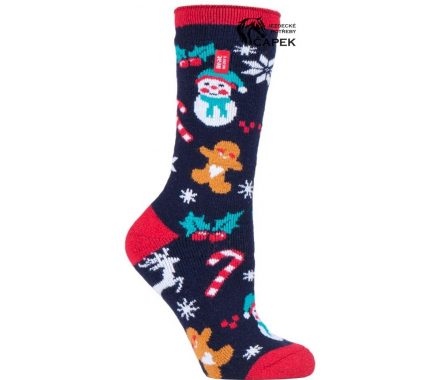 Zimní ponožky HeatHolders -LITE: SANTA I-