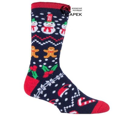 Pánské zimní ponožky HeatHolders -LITE: SANTA-
