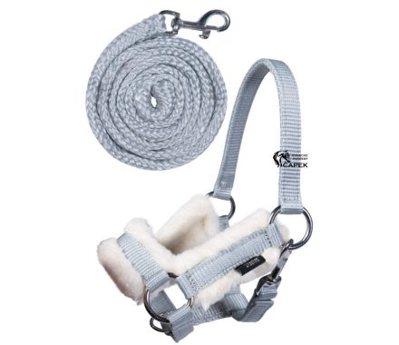 Ohlávka+vodítko HKM -HOBBY HORSING: TEDDY- (HRAČKA)