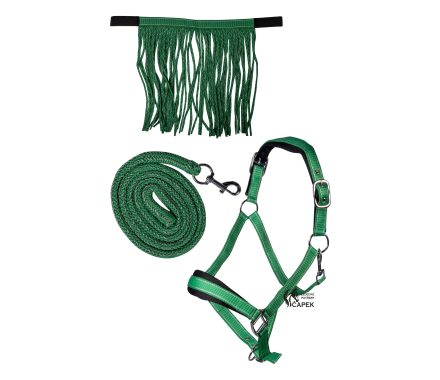 Foto - Ohlávka, vodítko a třásně HKM -LILLY-